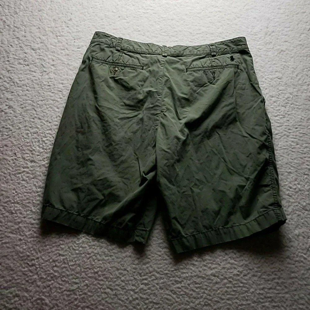 Polo Ralph Lauren Shorts Mens 36 Green Relaxed Fit Chino 9 Inseam Casual Summer